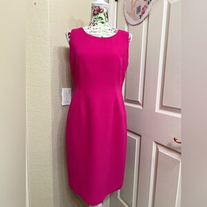 Jones Studio Vibrant Pink Midi Dress